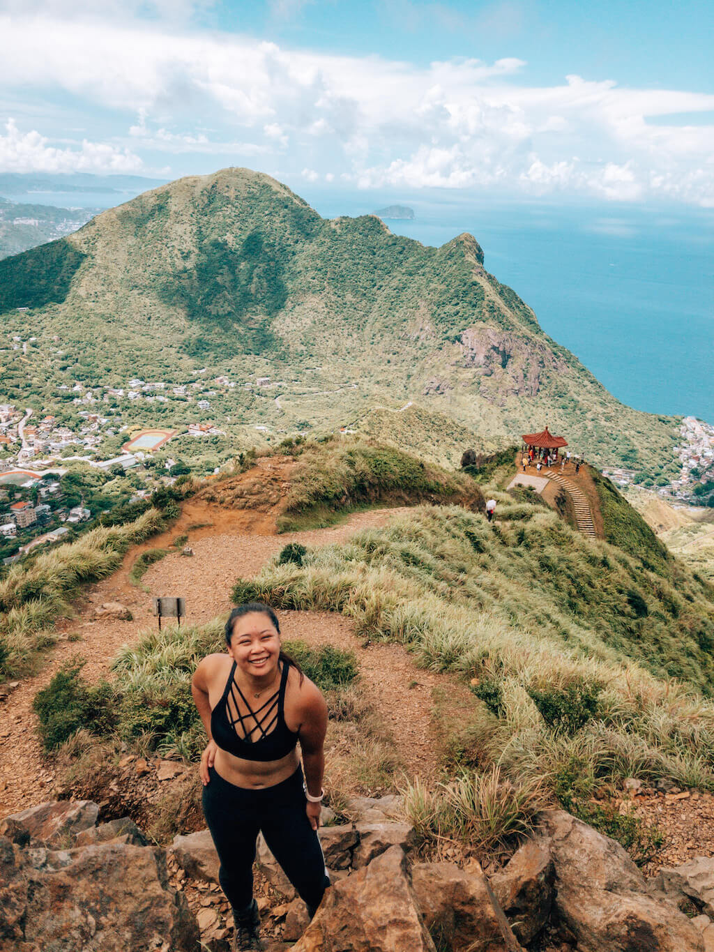 View from the peak of Teapot Mountain, Yin Yang Sea, pagoda 